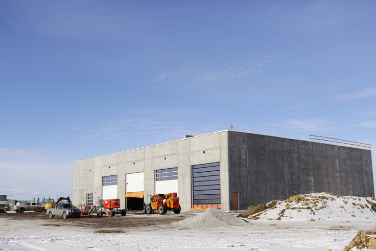 A building under construction in the North Business Park.